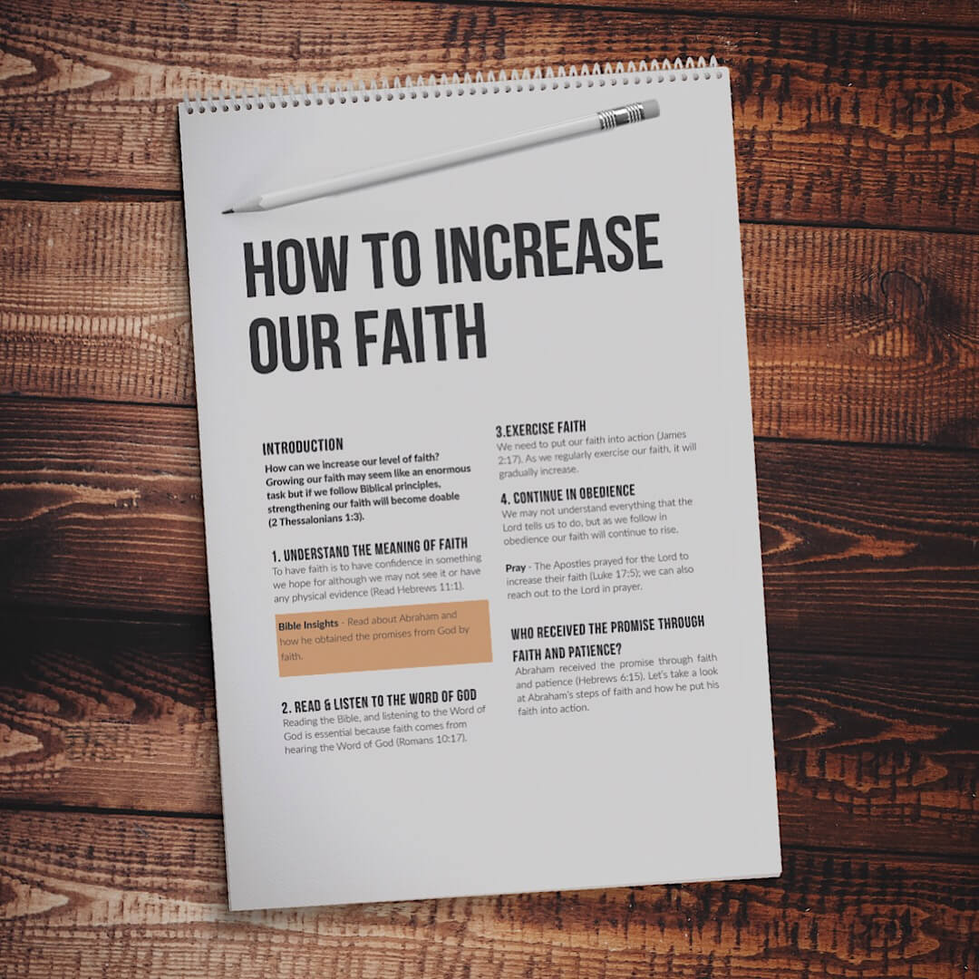 How to Increase our Faith